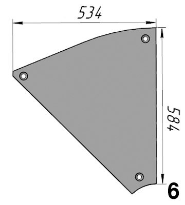 Р-974 (JB5000.3-5) Торцевой бронелист NFLG